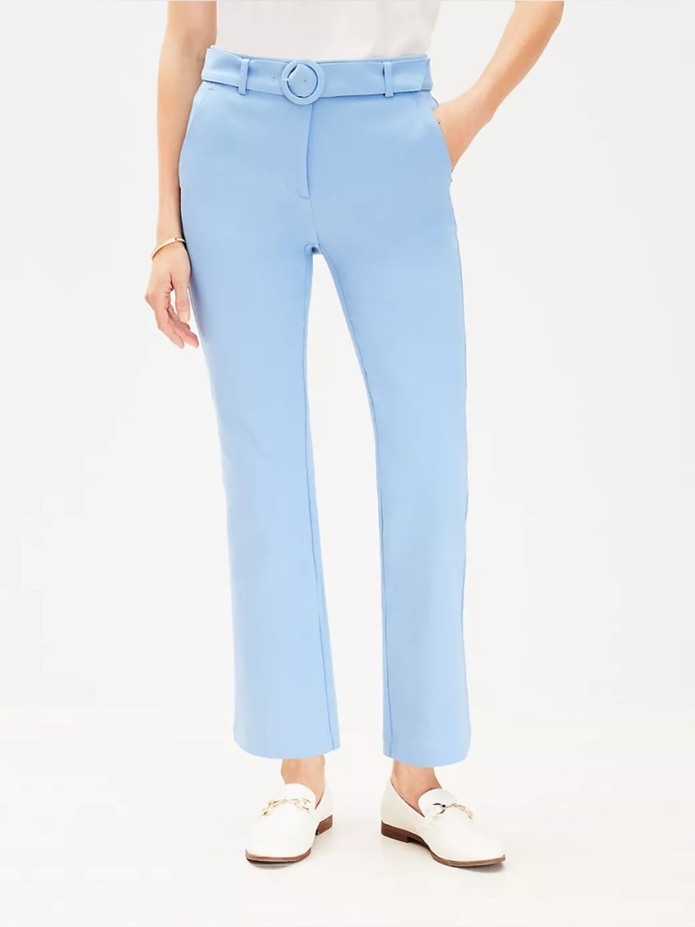 LOFT Sutton Kick Crop - Light Blue